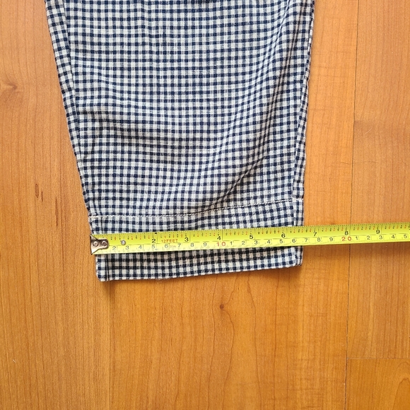 Cartonnier by Anthropologie Tie Waist Gingham Linen Blend Trouser - Picture 15 of 16